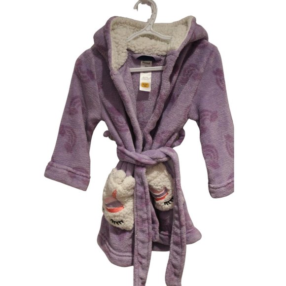 2/$20 🏷 Pekkle Size 2/3 Plush Housecoat Unicorn Accents - Picture 1 of 3